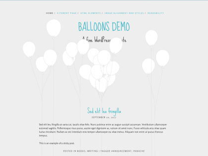 Balloons WordPress Theme