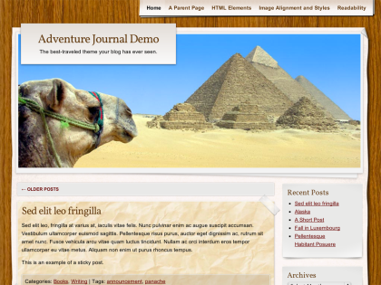 Adventure Journal WordPress Theme