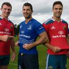 Rugby stars, from left, Peter O'Mahony,  Rob Kearney, Conor Murray and Sean O'Brien help launch the competition.