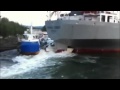 Cement Carrier Ship Crashes into Boats in Norway