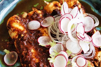 Neil Perry's chicken enchiladas.