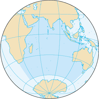 Map of the Indian Ocean