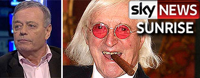 Tony Blackburn on Sunrise / Jimmy Savile (PA)