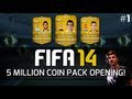 FIFA 14 5 MILLION COIN PACK OPENING! | 100K Packs Feat. Bale, Aguero and Van Persie! #1