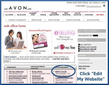 Avon-Edit My Website