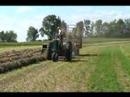 Baling hay with a John Deere 630 tractor and 336 baler.