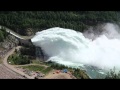 BC Hydro Mica Dam Test Spill 26 July 2012 base of dam