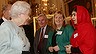 Britain's Queen Elizabeth II meets Malala Yousafzai during a reception for youth, education and the Commonwealth at Buckingham Palace, London, Friday Oct. 18, 2013. The Pakistani teenager, an advocate for education for girls, survived a Taliban assassination attempt last year on her way home from school. (AP Photo/Yui Mok, Pool)