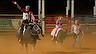 Buffalo girls performing a show in outback Queensland