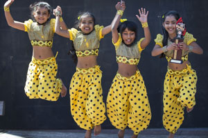 Dancers at Auckland's Diwali festival