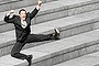 Man jumping on steps, Thinkstock