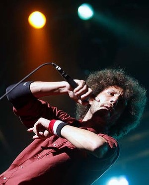 Zack de la Rocha of Rage Against The Machine plays Big Day Out 2008.