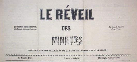 journal amricain "Le Rveil des mineurs"