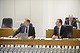 Labor MLAs Simon Corbell and Andrew Barr in the Legislative Assembly prior to the debate.