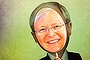 smh news review cover pub 17/8/13 Kevin Rudd Mask illo