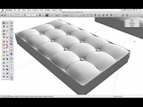 The SketchUp Show #65: Modeling a Tufted Cushion