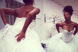 Beyonce dancer Kim Gipson shopping in Melbourne for a wedding dress, posted this picture on Instagram.