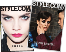 Cover of the latest issues of Style.com/Print