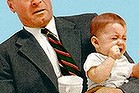 dad with crying child