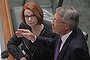 Prime Minister Julia Gillard and Treasurer Wayne Swan during question time on Wednesday.