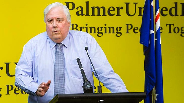 PALMER AFR PHOTO BY GLENN HUNT 22082013.
NEWS- Clive Palmer speaking to media in Brisbane. 
