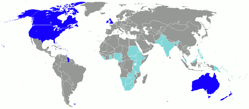 English speaking countries