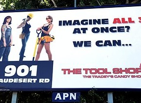Billboard trolling: The Tool Shop