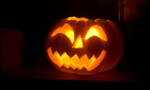 Scary Halloween pumpkin.