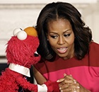 Michelle Obama with Elmo