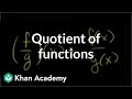 Quotient of Functions