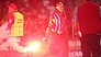 SYDNEY, AUSTRALIA - OCTOBER 26:  A security gaurd handles a flare during the round three A-League match between Sydney FC and the Western Sydney Wanderers at Allianz Stadium on October 26, 2013 in Sydney, Australia.  (Photo by Mark Nolan/Getty Images)