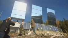 Giant mirrors capture illusive sun for Norwegian town on dark winter days