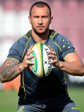 Quade Cooper trains at Lang Park.