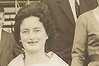 Myfanwy and Donald Horne on their wedding day, 1960. Other members of the wedding party behind them.