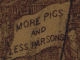 Chartist banner, 'More pigs and less parsons'