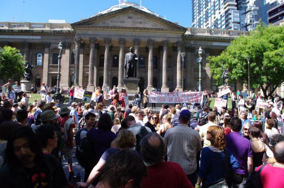 Rally at State Library