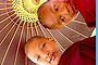 Many of Myanmar's boy monks are orphans or their parents are too poor to keep them. So they live at the monastery and are educated and fed till they decide whether to become a lifelong monk. They are delightful young boys with inquiring smiles.