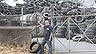 Unlicensed storage and disposal of tyres. Pictured: Unlicensed storage and disposal of tyres.  Pictured: Dave West, national policy director for the Boomerang Alliance at Carbon Polymers, Woodpark Park Road Smithfield.  Photo: Peter Rae Thursday 31 October, 2013.