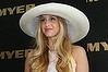 Whitney Port attends the Myer marquee during Oaks Day at Flemington Racecourse.