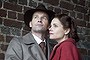 Jim Sturgeon as Alec and Michelle Nightingale as Laura in Kneehigh's <i>Brief Encounter</i>.