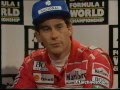 Ayrton Senna interview + he calls Alain Prost a 