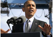 Image: President Obama talks about the importance of growing the US economy on Friday (© Larry Downing/Reuters)