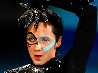 SPOKANE, WA - JANUARY 24:  Johnny Weir skates during the exhibition gala at the US Figure Skating Championships at Spokane Arena on January 24, 2010 i...