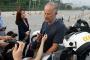 New Zealand's Gareth Morgan speaks to the media after he and four other Kiwis bikers travelled through North Korea and the demilitarised zone to South Korea on a ride for peace.