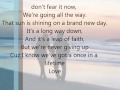 Once in a lifetime by Keith Urban Lyrics