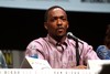 Anthony Mackie speaking at the 2013 San Diego Comic Con International, for "Captain America: The Winter Soldier", at the San Diego Convention Center in San Diego, California.