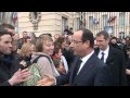 Dijon accueil chaleureusement François HOLLANDE.