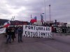 Port workers and students in Talcahuano