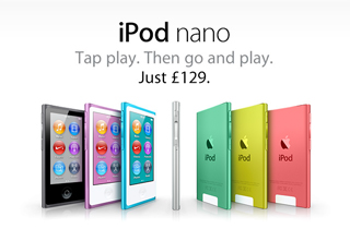 iPod nano. Tap play. Then go and play. Just £129.