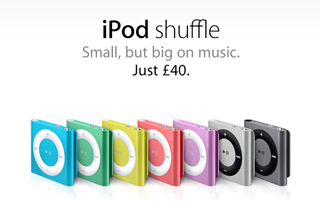 iPod shuffle. Small, but big on music. Just £40.